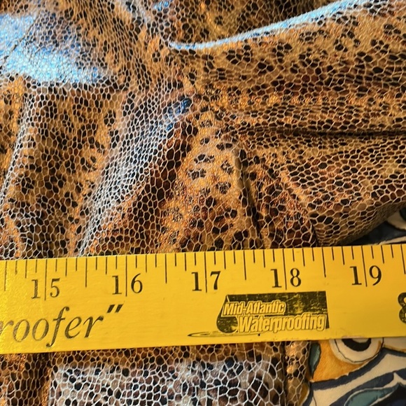 Chicos Faux Leather Cheetah Print Jacket Size Small - Picture 8 of 9